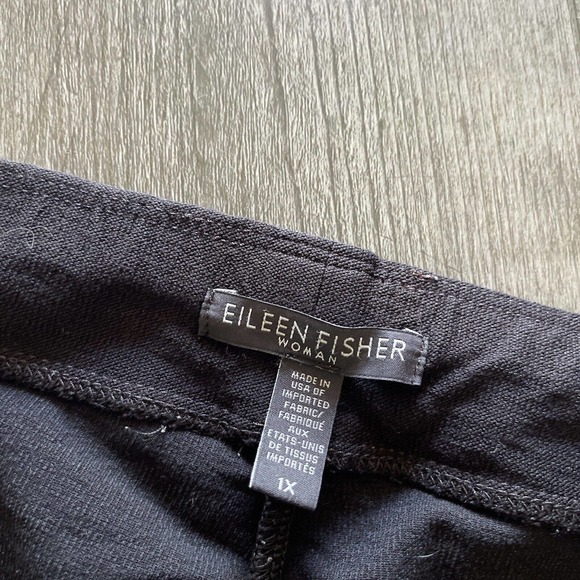 Eileen Fisher Black Lightweight Washable Stretch Viscose/Spandex Pant 1X - Picture 5 of 9